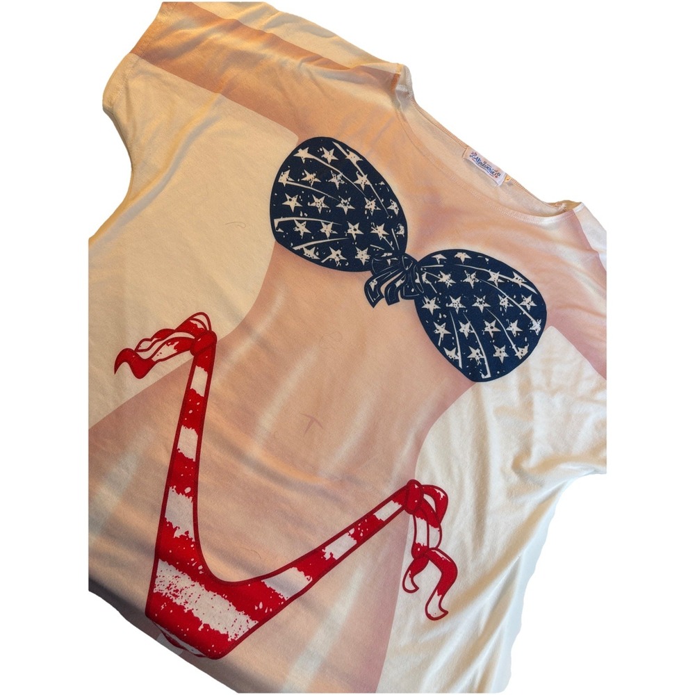 Womens AlireverieFun Novelty 'Bikini' Beach Cover Up Or Night Shirt, Size LARGE